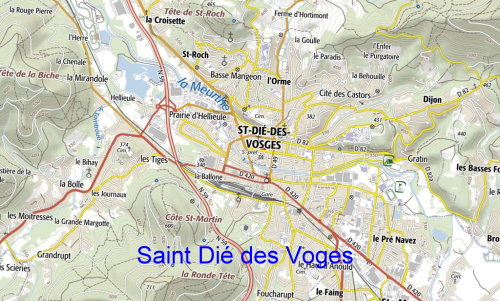 Plan Saint Dié des Voges