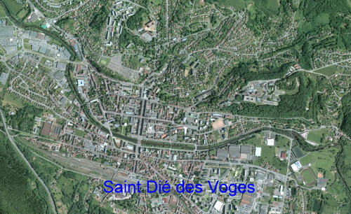 Image Satellite Saint Dié des Voges