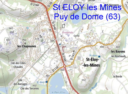Plan Saint Eloy les Mines