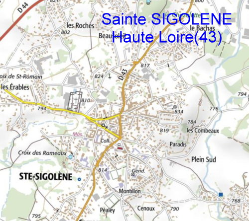 Plan Sainte Sigolène